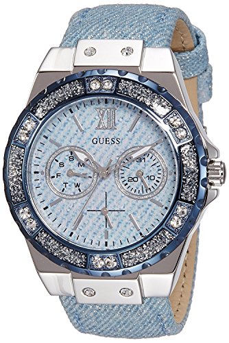 Preisvergleich Produktbild Guess Damen Analog Quarz Uhr mit Leder Armband W0775L1