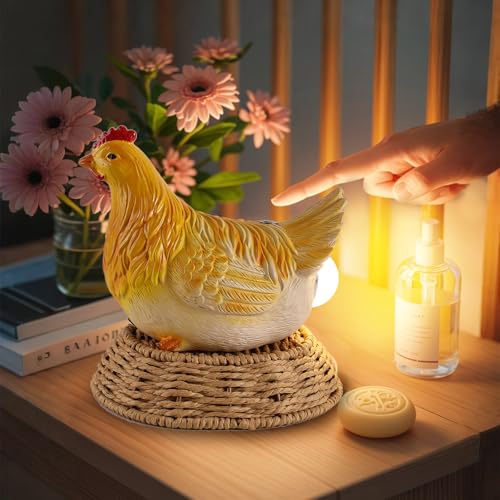 Misteray Chicken Egg Lamp Funny Chicken Lamp Chicken Light for Nursery Fun and Realistic Dimmable Chicken Night Light Perfect for Study Room Decoration Easter Christmas Birthday Gifts