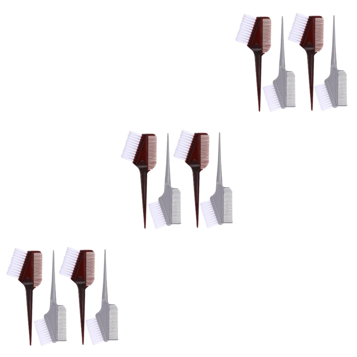 Beatifufu 3sets Hair Dyeing Kit Tool Hair Coloring Brush for Salon Professional Tint Brush Anti-slip Handle Double-sided Design Dye Applicator 4pcs*3