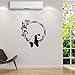 QINDONG Sleeping Panda Wall Pegatina de Pared Dormitorio Salón de Vida Fondo de Pintura Decorativa PVC Ambiental Imágenes (57x63cm)