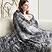 Bedsure Sherpa Fluffy Throw Blanket - Fleece Soft Warm and Cozy Throw for Women, Plush & Fuzzy Faux Fur Blanket for Couch, Sofa and Bed Decor, Tie Dye Design, Grey, 50x60 Inches