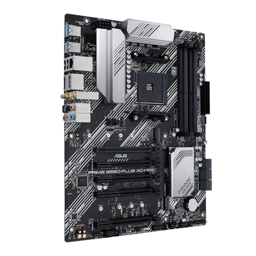 ASUS Prime B550-PLUS AC-HES AMD AM4 (3rd Gen Ryzen) ATX Motherboard (Dual M.2, PCIe4.0, WIFI5, 1Gb Ethernet, SATA 6 Gbps, USB 3.2 Gen 2 Type-C, Front USB 3.2 Gen 1 Type-C and CEC Tier II Ready) by Asus - Used condition - Image 2