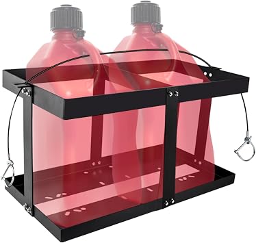 Gas Can 5 Gallon Fuel Container Holder,Fits Two 5 Gallon Gas Can,Compatible With VP Racing Fuel Jug 5.5 Gallon,VP Racing Fuel Jug,Gas Can Holder For TrailerHolder Only