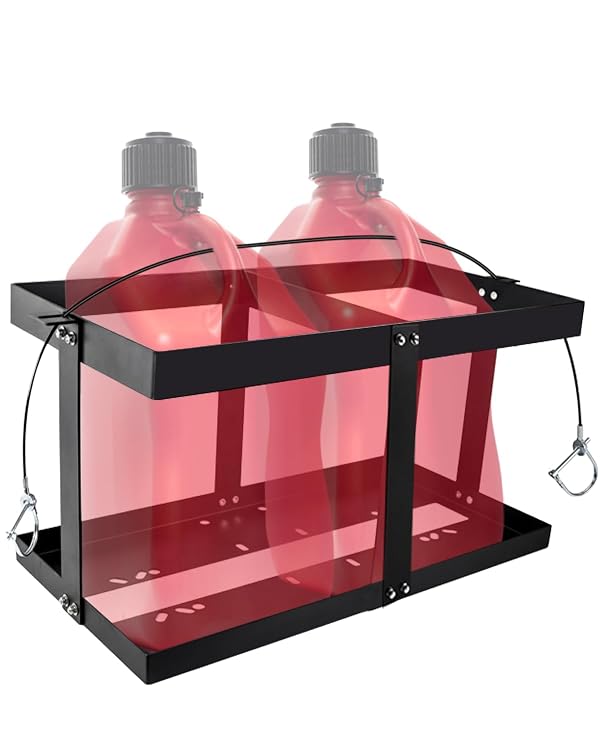 Gas Can 5 Gallon Fuel Container Holder,Fits Two 5 Gallon Gas Can,Compatible With VP Racing Fuel Jug 5.5 Gallon,VP Racing Fuel Jug,Gas Can Holder For Trailer(Holder Only) by YQDHYLYH - Used condition - US$59.20