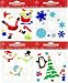Holiday Christmas Gel Clings: Santa Claus Tree Snowmen Snowflake Decorations for Home Office Windows Mirrors and More!