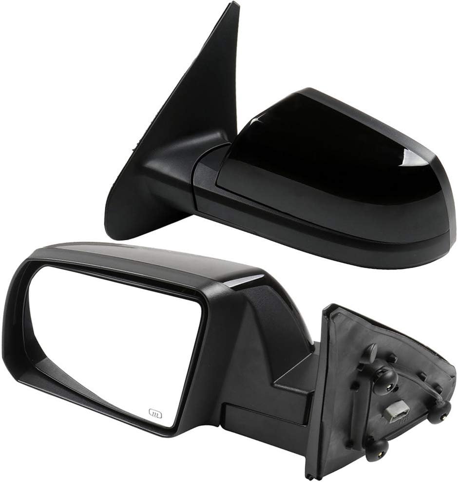 SCITOO Side View Mirror Black Manual Folding Heated Driver Side and Passenger Side Mirror Fit for 2007-2017 For Toyota Tundra Sequoia