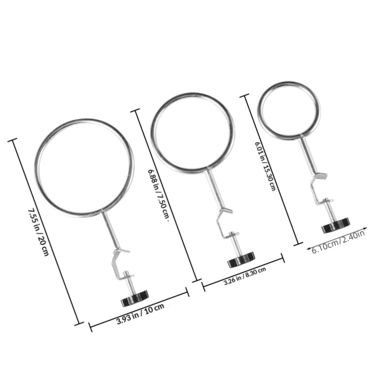 6pcs Iron Laboratory Ring Stand Clamps with Corrosion Resistance and Stability for Chemistry Lab Work and Research Institutions Support
