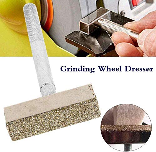 Acogedor Diamond Grinding Wheel Dresser，Diamond Stone Dresser Tool with Flat Diamond Coated for Truing Grinding & Deburring Wheels