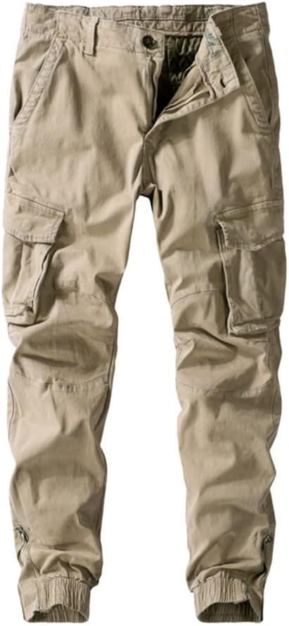 Mens Tactical Pants Multiple Pocket Military Cargo Pants Slim Fat Cargos Trousers