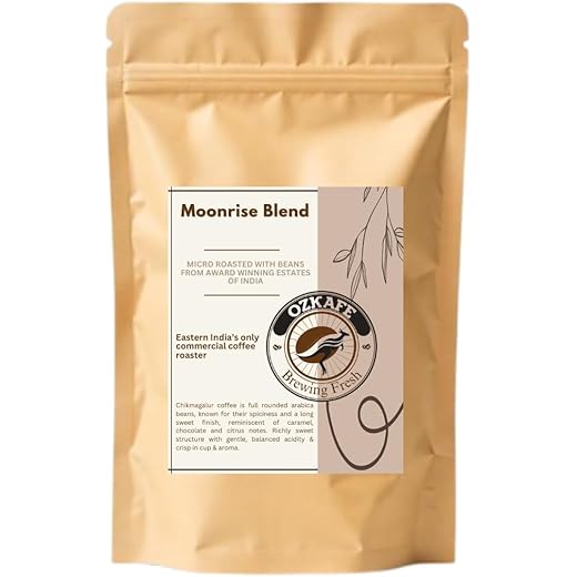 OZKAFE Moonrise Blend Medium Roast Whole Beans Grounded Caf