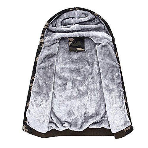 ManMicaiJacke Dreamskull Kapuzenjacke Übergangsjacke Steppjacke Winterjacke Jacke Baumwolle Camouflage Gefüttert mit Kapuze Fleece Militär Military Winter Mantel Warm Männer Herren (XXL)
