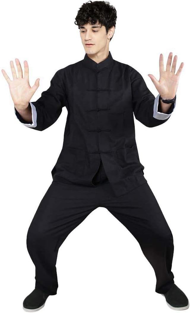 2 Piece Chinese Traditional Cheongsam Suit Kungfu Tai Chi Martial Arts Wing Chun Frog Button Shirt Top Bottoms Bottoms