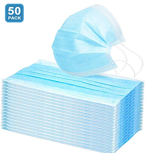 50 pièces Maschera jetable Maschera bucal traspirante a prova di polvere Maschera anti-polvere monouso con Earloop