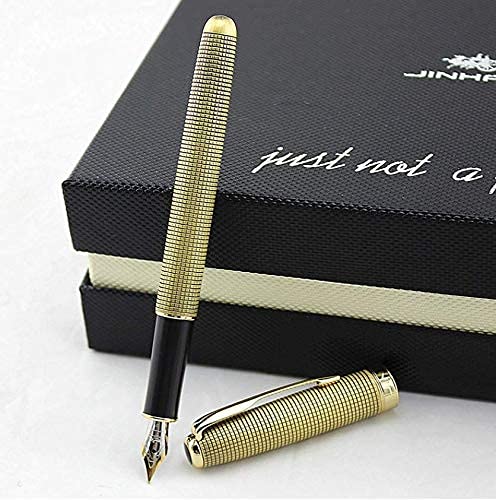 HaymanJinhao 24 CT Gold Plated Designer Fountain Pen With Box (P-140)