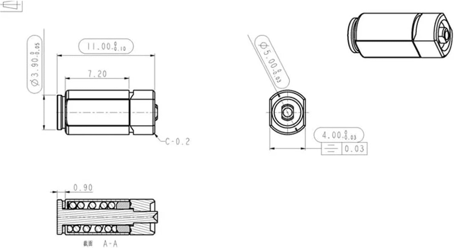 XK542 Rotary Shaft Free Stop Instrument Turnover Rotary Shaft Hinge Damping Rotary Shaft 1Pcs