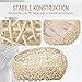 PawHut Rattan Katzenhöhle Katzenbett Katzenhaus mit Kissen Katzenzelt Haustierhaus für Katzen Hunde Beige Ø56 x 35 cm