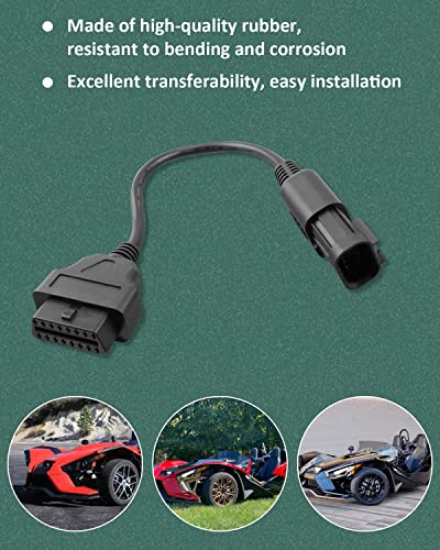 Motorcycle Diagnostic Connector 16 Pin Female To 8 Pin Fit For Polaris Can Eobd Obd2 Obdii Atv Motorcycle Slingshot Replace Cable #TOP3