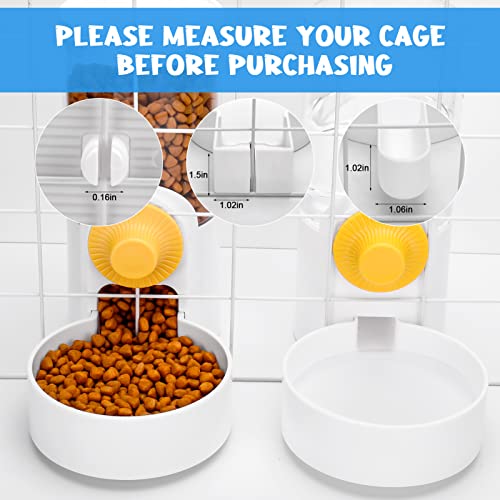 Jspupifip 35Oz Rabbit Automatic Food Water Dispenser,Hanging Pet Food Water Dispenser Cage Automatic Feeder Set For Small Cats Dogs Rabbit Chinchilla Guinea Pig Hedgehog Ferret(White) #TOP2