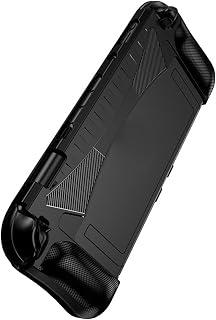 CYBERGARAGE・For Nintendo Switch 2 ケース Switch2 カバー TPU スタンド機能 任天堂スイッチ For 任天堂 ニンテンドースイッチ コントローラー スイッチ ソフトケース(ブラック)