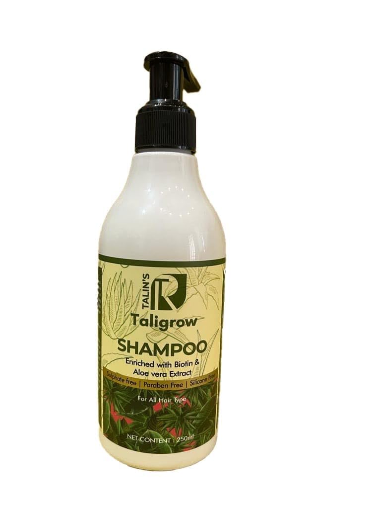 Taligrow Aloe Vera Extract Shampoo – 250ml, Safe for All Hair Types, Nourishing & Hydrating Formula, Hair Growth Shampoo for Men & Women Silicone, Sulphate & Paraben-Free