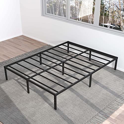 Maenizi King Size Bed Frame No Box Spring Needed, 12 Inch Heavy Duty King Platform Bed Frame Support Up To 3000 Lbs, Easy Assembly, Noise Free, Black #TOP2