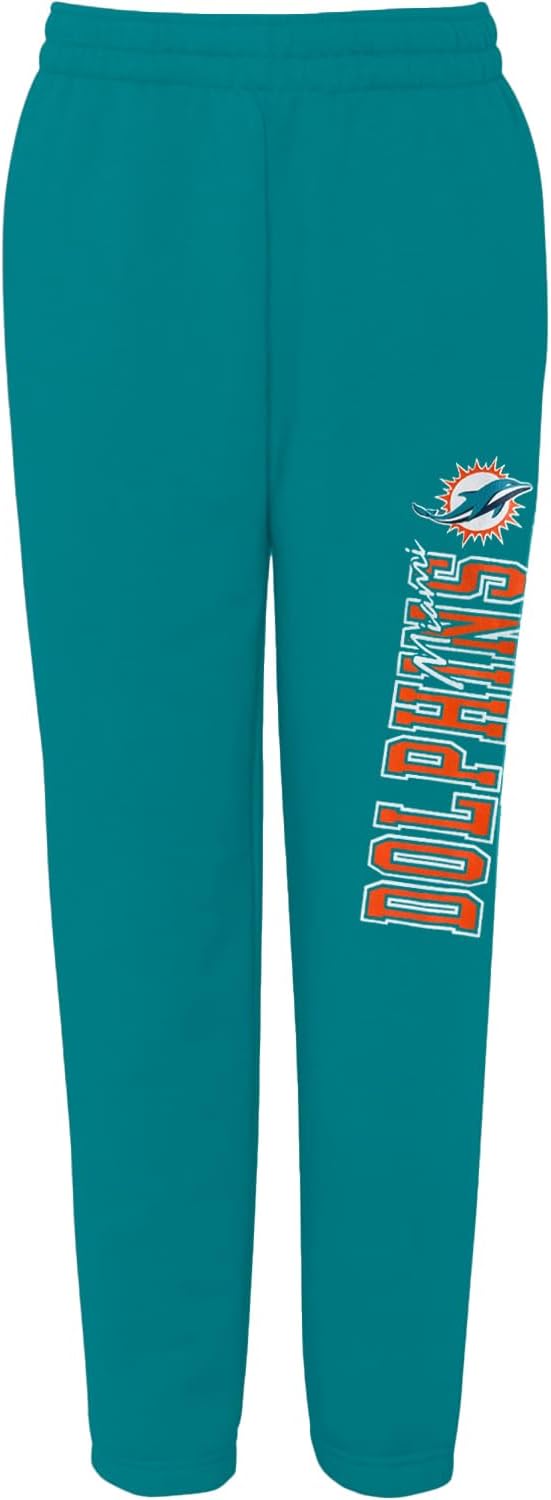 NFL Kids Youth 8-20 Officially Licensed Team Banner Primary Logo Fleece Lined Football Sweatpants Joggers Pants