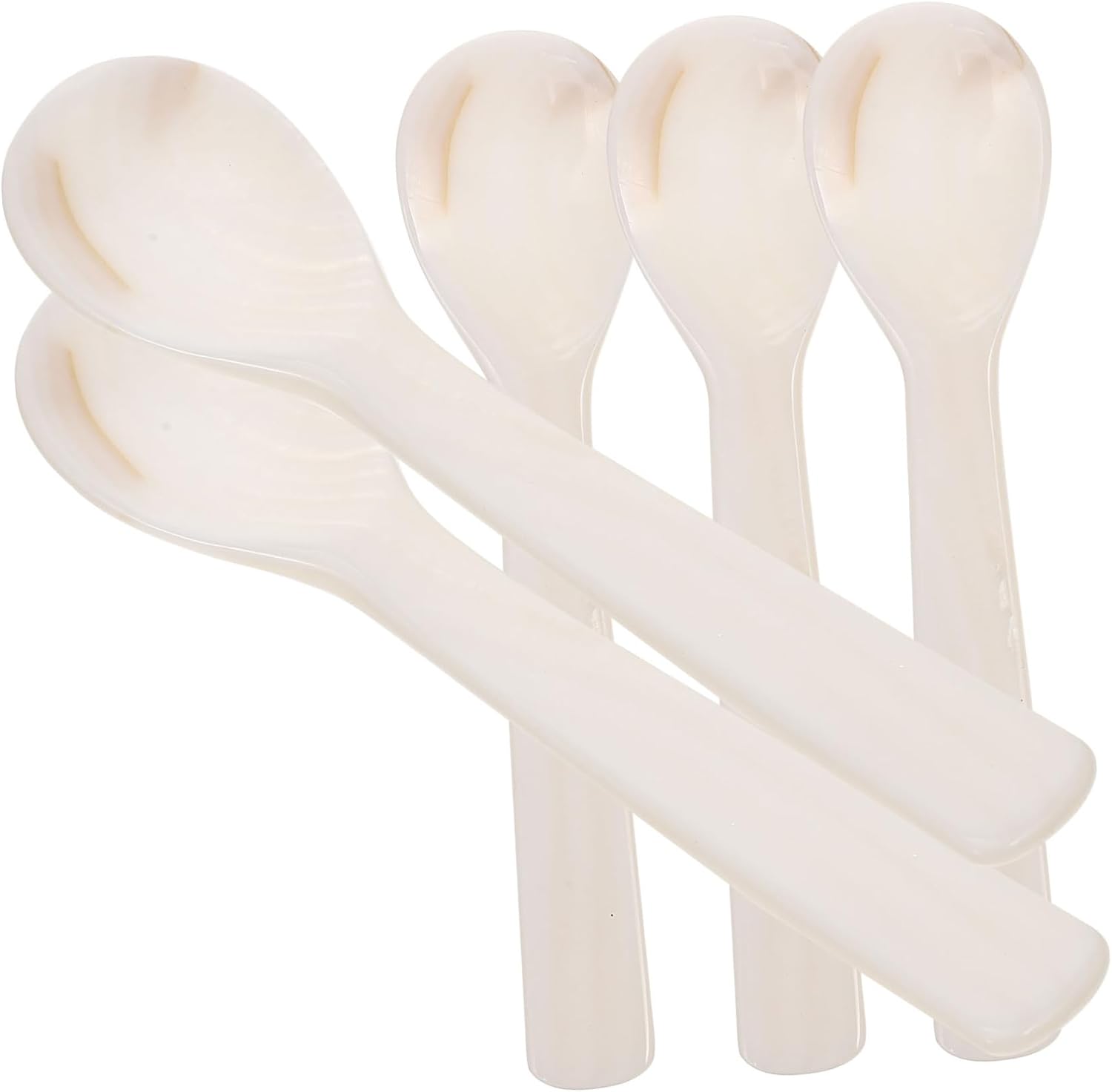 5pcs Multi-function Shell Coffee Spoons Delicate Stirring Spoons for Gelato Tea Dessert