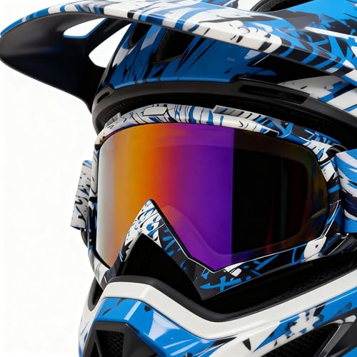 Image of Dirt Bike Goggles Motorcycle ATV Glass Riding Four Wheeler Offroad Mx Racing Helmet Goggles