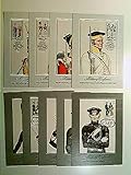  9x Military Uniforms, 1st Warwickshire Regiment/The Cape Mounted Rifles, Ciskei Südafrika, Künstler AK, mit Briefmarken und Sonderstempel auf der Bildseite, ungelaufen 1983/84, Konvolut