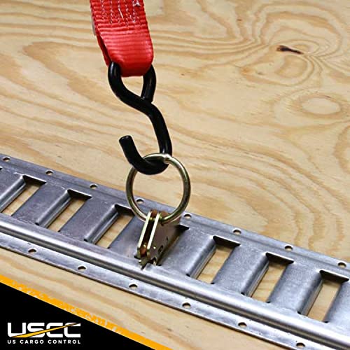 Us Cargo Control Horizontal E Track, 8 Foot Length Cargo E Track, Galvanized Finish, 12 Gauge Steel, Easily Secure Cargo In An Enclosed Van Trailer, 2 Pack #TOP6