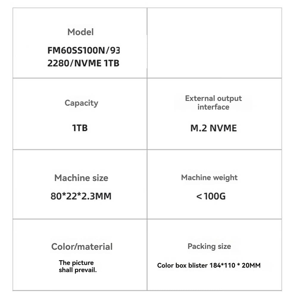 Unidad de Estado Sólido M.2 NVMe Protocolo PCIe SSD de para Juegos Lectura y Escritura Rápidas A Prueba de Golpes y Caídas 1T