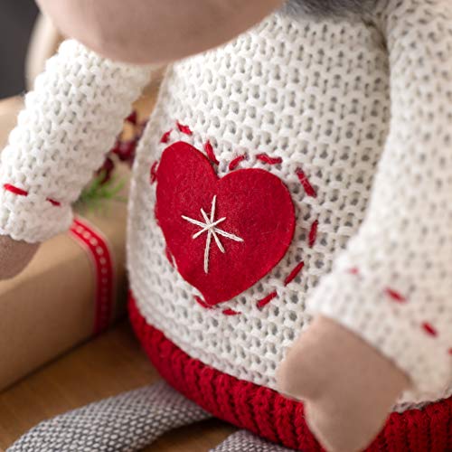 WeRChristmas Sitting Christmas Reindeer Figurine with Soft Legs, Multi-Colour, 48cm - Image 4