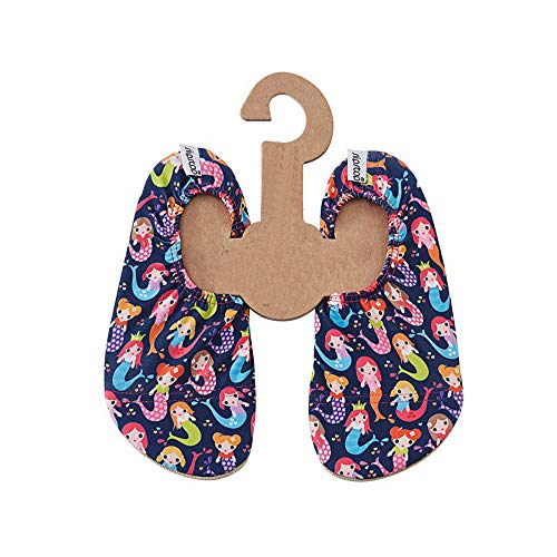 Slipstop Kinder Strandschuhe Anti Rutsch Sport Schuhe Schwimmschuhe Meerjungfrau für Mädchen in blau und rosa, Größe 18-20 Cover