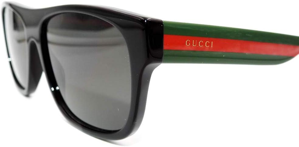 Gucci 0341 Black Web Stripe Square POLARIZED Sunglasses