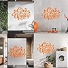 Vinyl Art Sticker Calligraphy Phrases give Thanks i Love Fall Grateful be Thankful 50.4x73.6cm Can Modify and add Information Orange #3