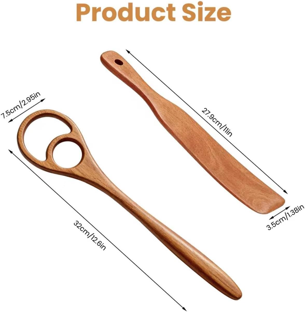 Wooden Dough Mixer & Scraper Kits, 3 Sets
