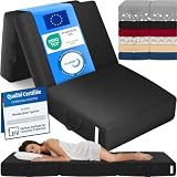 ELONEO Matelas Pliant, Matelas d'Appoint Pliable en 3 Parties, Mousse Extra...