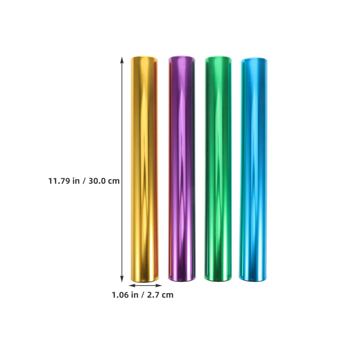 BESPORTBLE Lot De 4 Barres De Relais en Aluminium pour La Course : Barres De Course Électrolytiques De Précision pour L'école ; Barres De Course Légères Et Simples pour Les Épreuves sur