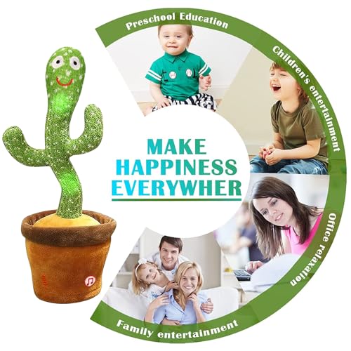 seOSTO Cactus Bailarin, Cactus Bailarin Repite español, Cactus parlanchin, Juguete Cactus de Peluche Que Baila y Repite tu Voz, con Canciones, Dancing Cactus Regalos Adecuados para Niños 3 Seosto Cactus Bailarin, Cactus Bailarin Repite Español, Cactus Parlanchin, Juguete Cactus De Peluche Que Baila Y Repite Tu Voz, Con Canciones, Dancing Cactus Regalos Adecuados Para Niños