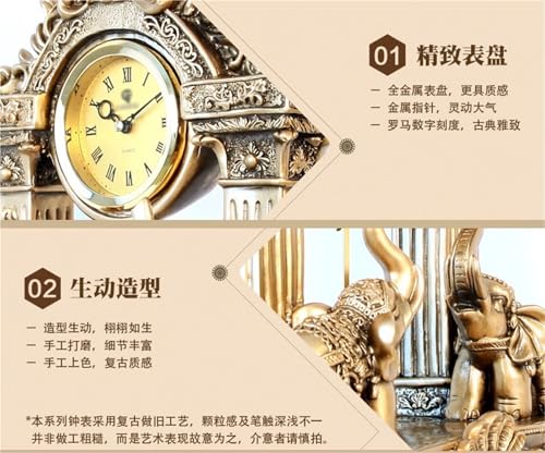 Reloj decorativo retro de péndulo para mesa de salon y chimenea rustica 4
