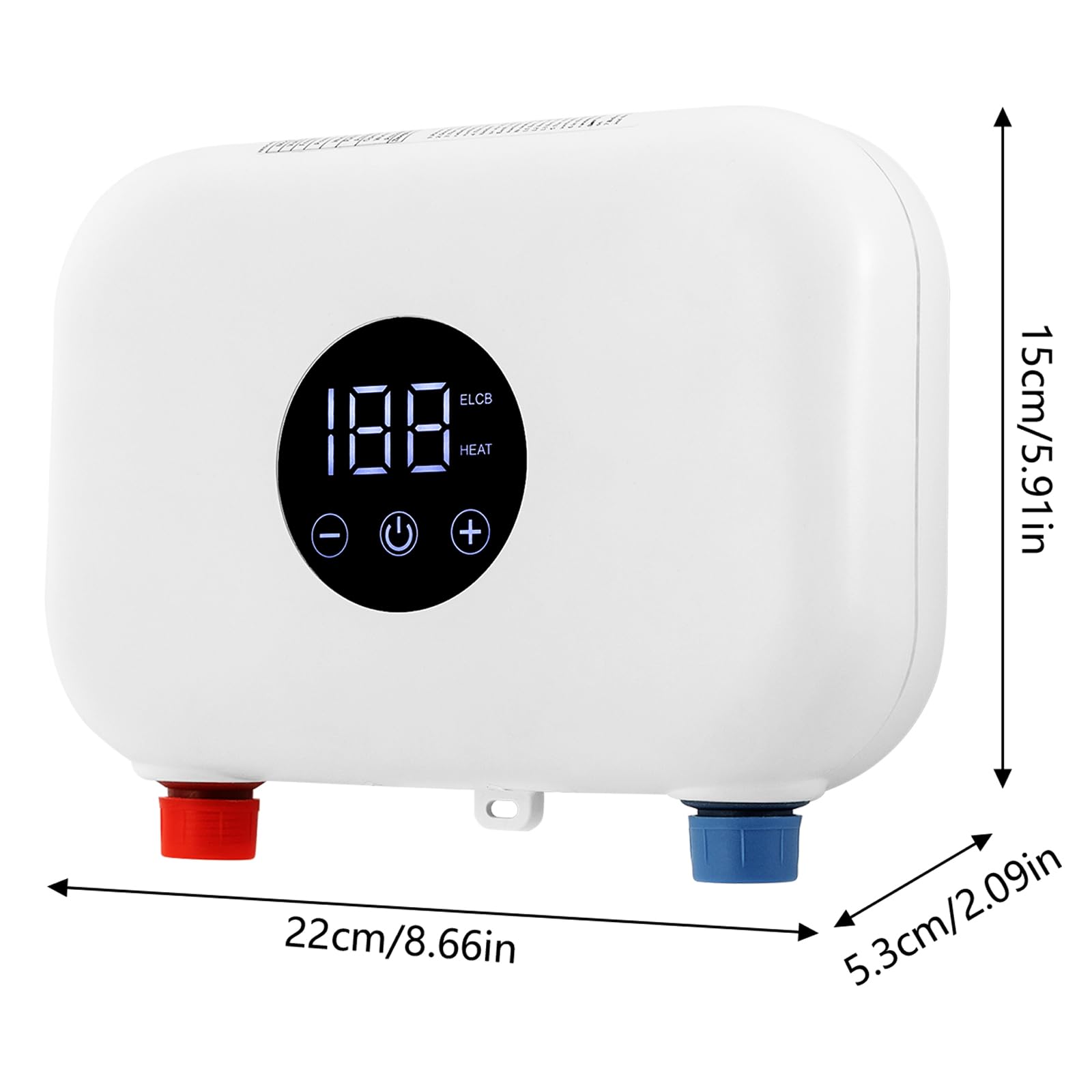 Mini calentador de agua eléctrico, 220 V, 5500 W, con indicador digital LED, calentador de agua eléctrico instantáneo, pequeño calentador de agua para cocina, cuarto de baño