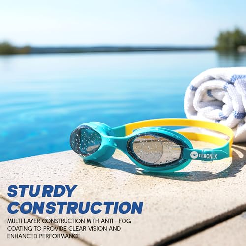 Image of KONEX Eco Swimming Goggles | Kids | Polarised UV Lens | Sea Green