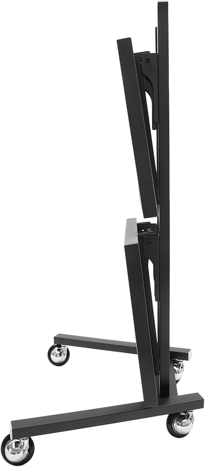 Stainless Steel Salon Rolling Cart,2-Tier Salon Trolley,Utility Cart on Wheels,Folding Tray Trolley,Hairdressing Tool Trolleys for Estheticians,Tattoo Shop (Black)