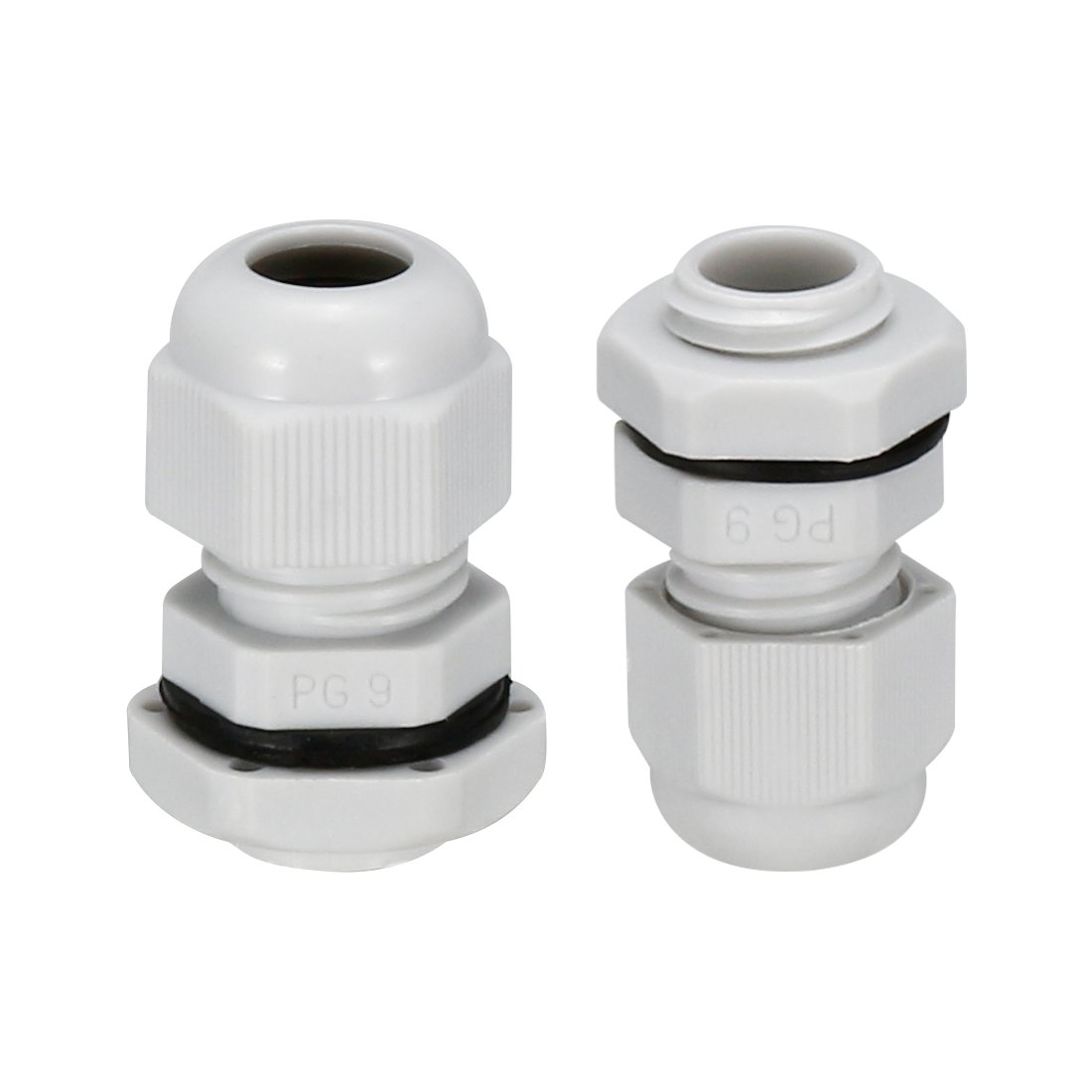 uxcell 100Pcs PG9 Cable Gland Waterproof Connector Plastic Wire Glands Joints White for 2-6mm Dia Wires-image-44