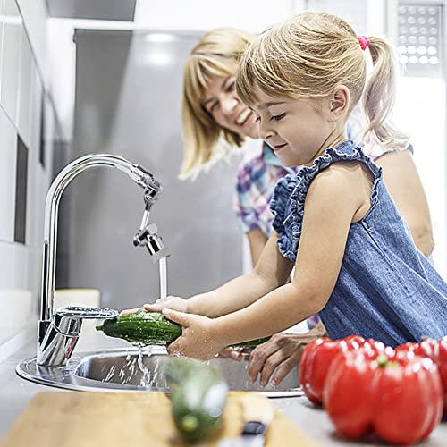1080°Universal Rotating Faucet Extender Aerator,2 Mode Splash Filter Faucet,Big Angle Swivel Faucet,Sink Robot Arm Faucet Adapter For Gargling & Washing Face(2-Mode) #TOP6