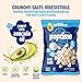 Poptime Sea Salt Kettle Cooked Popcorn, 4.5 oz Individual Snack Bags, Made with Avocado Oil, Low Calorie Healthy Savory Popcorn Snack, Gluten Free, Non-GMO, Vegan, Whole Grain, Kosher, Pack of 4