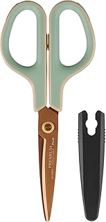 プラス はさみ フィットカットカーブ プレミアムチタン 汚れ・サビに強い ベタつかない 切れ味継続加工 限定 レトログリーン SC-175STN 34-407