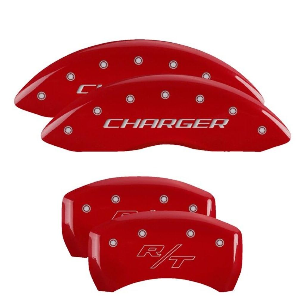 MGP Caliper Covers - Brake Caliper Covers for 2011-2023 Dodge Challenger & 2011-2023 Dodge Charger (Requires Dual Piston Front Caliper) Front and Rear