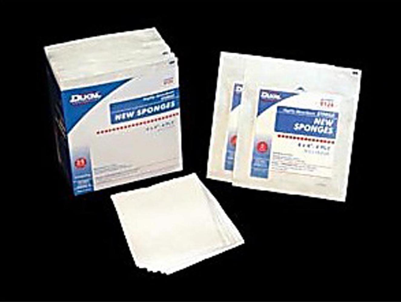 DUK 6112 Non-Woven New Sponge, Non-Sterile, 4-Ply, 2" Width, 2" Length (Pack of 8000)