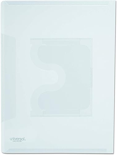 Universal Archivador de proyecto de bloqueo de lujo con soporte para CD-ROM, 9 x 12 pulgadas, poliéster, transparente, paquete de 25 (50780),